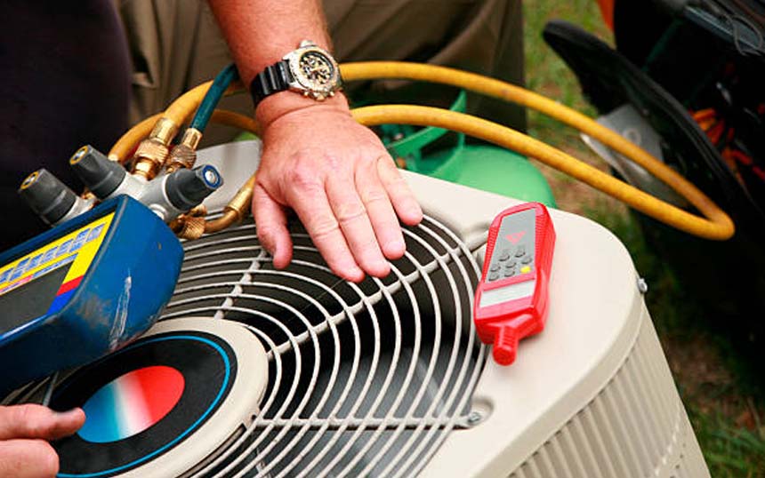 All Pro tech diagnosing AC unit